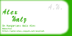 alex walz business card